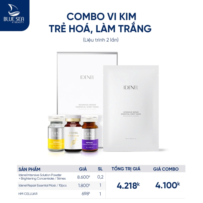 Combo vi kim trẻ hóa, làm trắng